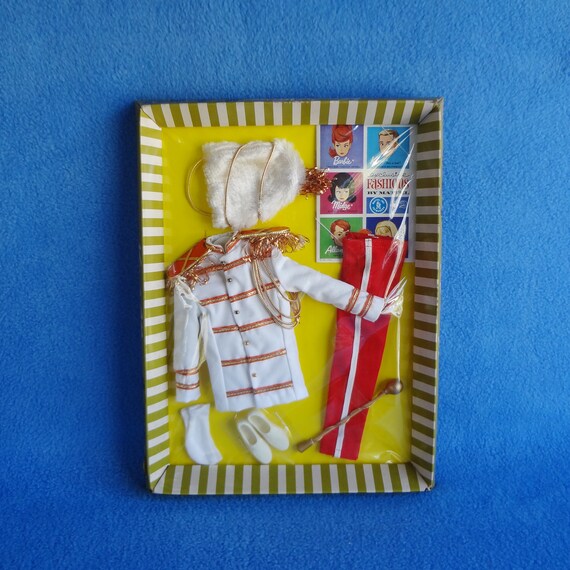 Barbie Ken Flocke Tres Beau Avec Vintage Drum Major Complete #0775 1964-65