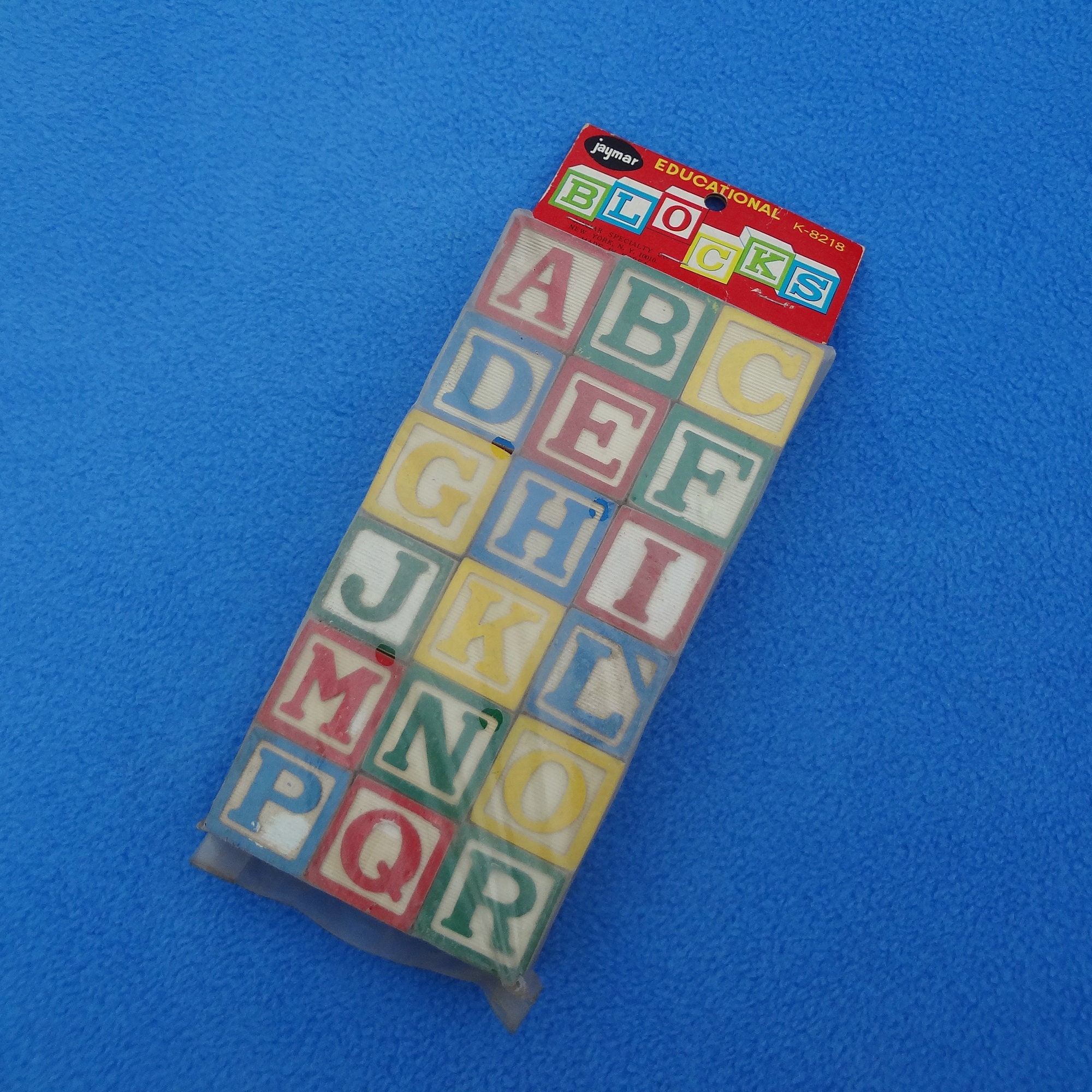 Lot of 55 Vintage Wooden Miscellaneous Sized ABC Alphabet Toy Letter Blocks  GUC