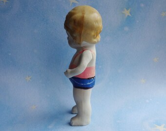 リボーンドール　アーテイスト作品　(⁠。⁠•̀⁠ᴗ⁠-⁠)⁠✧ Antique Japan Bisque Miniature 1920's Re-strung Arms Doll