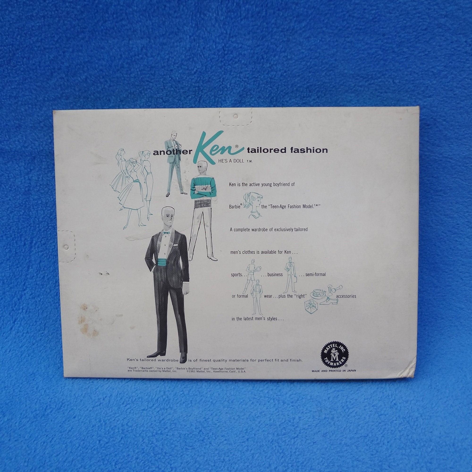 1961 Ken Sailor Bell Bottom Outfit * #796 Mattel * Original