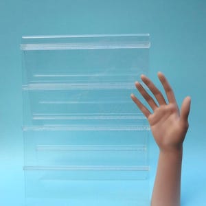Plexiglass Jewelry Display Double Sided Store Counter Rack * Used Thick & Heavy * Great for Street Fairs and Jewelry Shows * 14"H x 10-1/2"