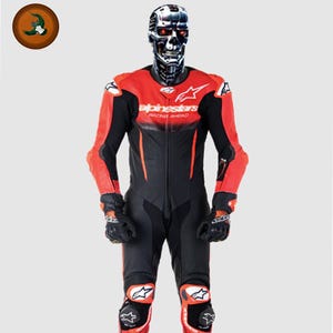 New custom Alpinestars GP-R7 1PC Sprint 1-Piece Leather racing suit made from pure cowhide leather motorbike racing suit CE approved.