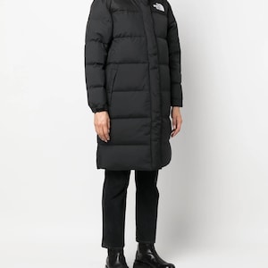Black Maxi Long Puffer Coat With Hood Women Waterproof and Windproof Winter Jacket Пуховик ПВ-1202 Лаке Тон 21 + Тон 13