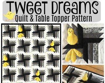 quilt pattern, pattern, digital pattern, pdf quilt pattern, print at home pattern, baby quilt, birds