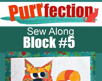 Purrfection, quilt pattern, cat, PDF pattern, digital pattern, quilt pattern, pattern, Applique, embroidery
