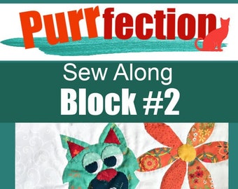 Purrfection, quilt pattern, cat, PDF pattern, digital pattern, quilt pattern, pattern, Applique, embroidery