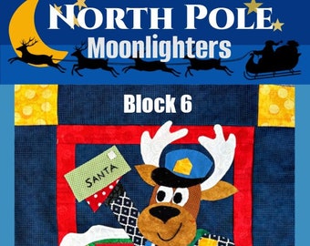 North Pole Moonlighters, Comet, House Painter, Sew Along, Quilt Pattern, Pattern, Reindeer, Santa, Christmas, Holiday