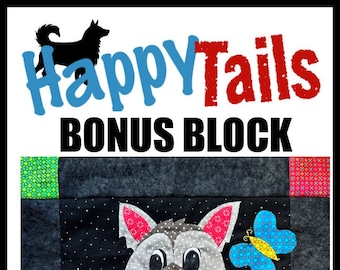 Terrier Dog Applique Quilt Pattern, Happy Tails Bonus Block (PDF Pattern)