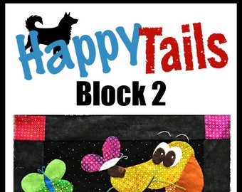 Dog Applique Quilt Block Pattern, Dachshund in Garden (PDF Pattern)