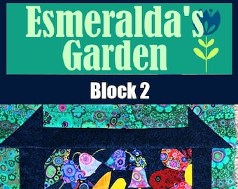 Mönster för quiltblock med trollsländor, applikationsbroderi (PDF-mönster)