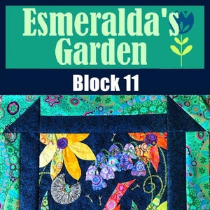 Esmeraldas Garden, Bird, quilt block pattern, PDF pattern, digital pattern, quilt pattern, pattern, Applique, embroidery