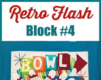 retro flash, quilt pattern, pattern, digital pattern, bowl, retro, 50s, vintage, print at home pattern, drive in movie
