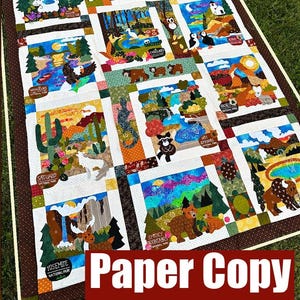 National Treasures Paper Quilt Pattern, National Parks, Paper Pattern, Sew Along, Quilt Pattern, Pattern, Applique