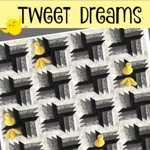 Tweet Dreams, quilt pattern, pattern, digital pattern, pdf quilt pattern, print at home pattern, baby quilt, birds
