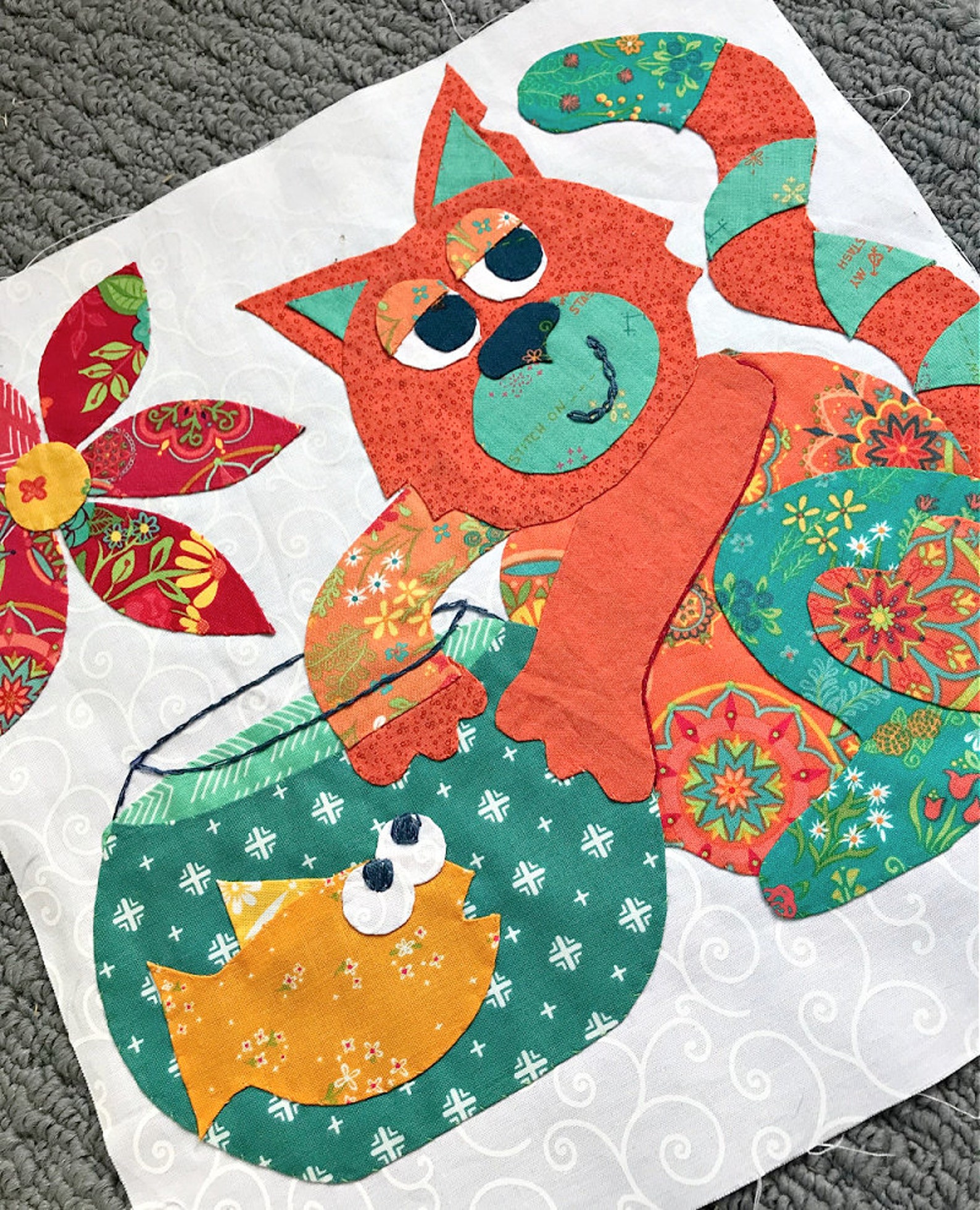Purrfection, Quilt Pattern, Cat, PDF Pattern, Digital Pattern, Quilt