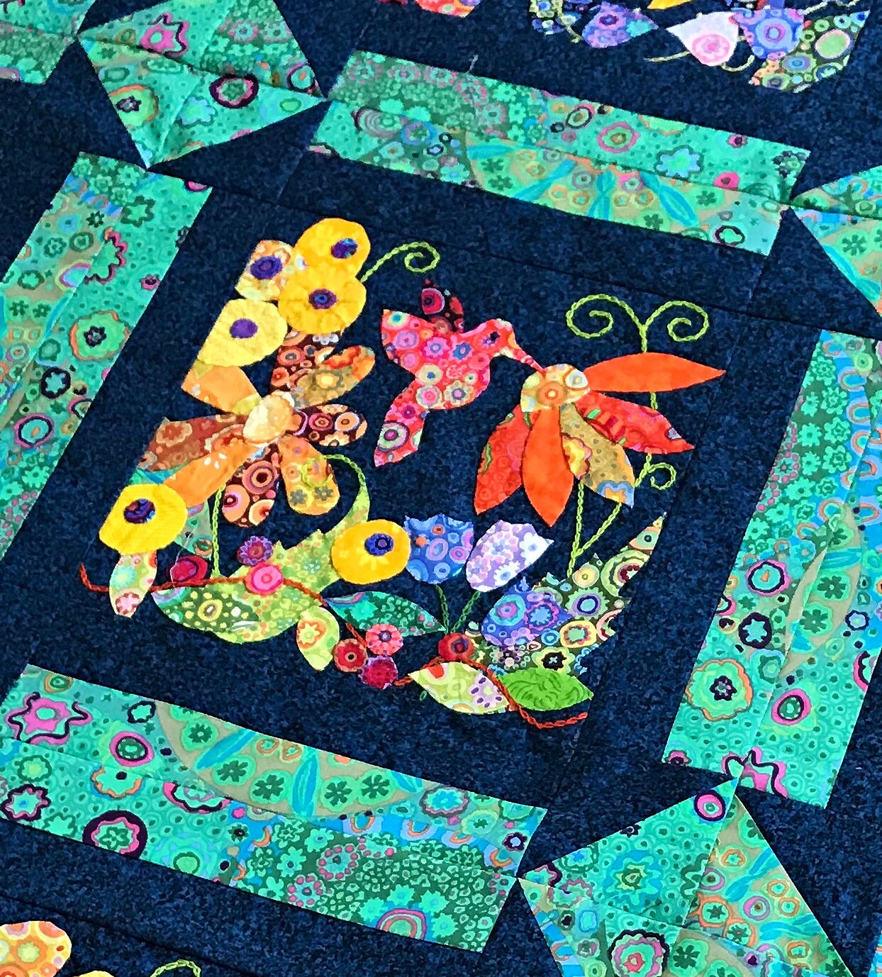 Pattern Kmy Hummingbird Quilt Block Pattern, Applique Embroidery (PDF Pattern) - Etsy