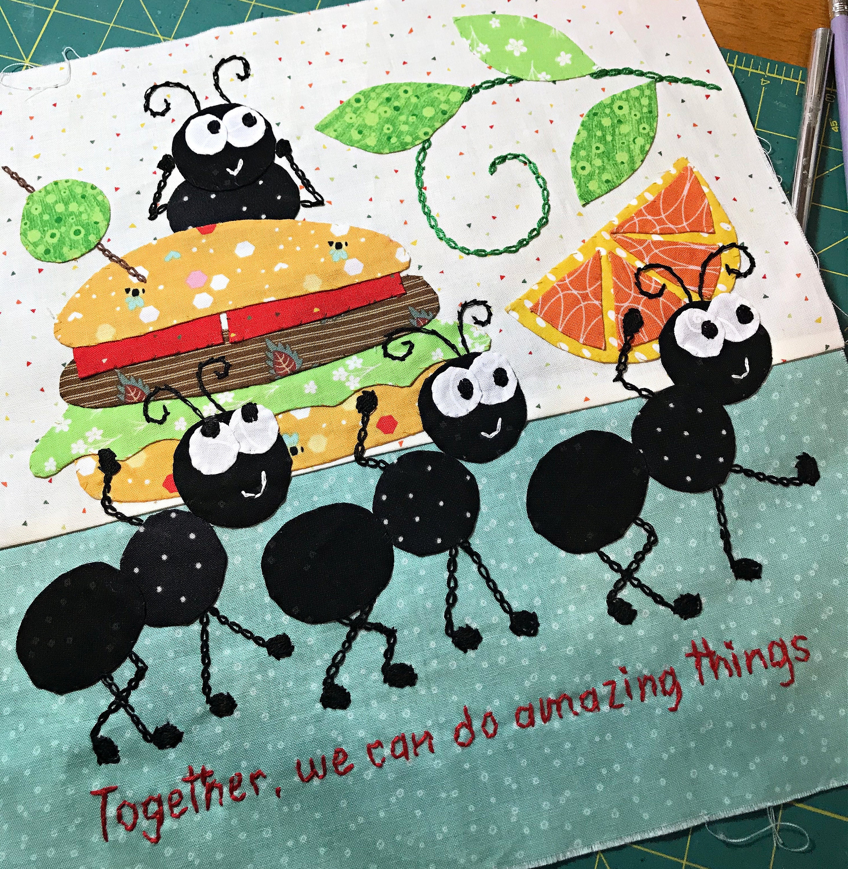 Ants Picnic Table Runner Pattern, Applique Quilt (digital Pattern) - Etsy