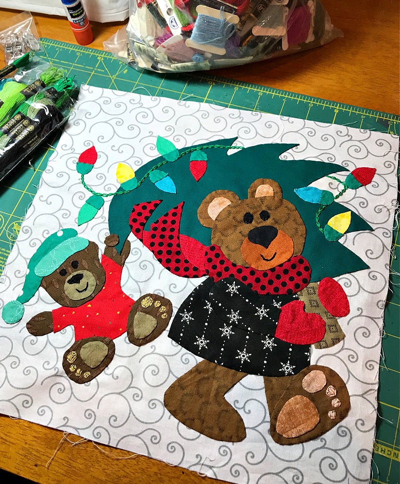 Beary Merry Christmas Table Runner Quilt Pattern (digital Pattern) - Etsy