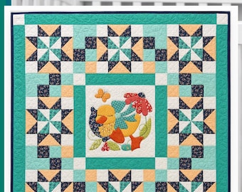 Sleepy Duck Baby Quilt Pattern, Applique Duck (Digital Pattern)