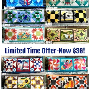 Ultimate Combo Pack, Bench Pillow Series, full pattern set, quilt block pattern, digital pattern, print at home pattern, Applique