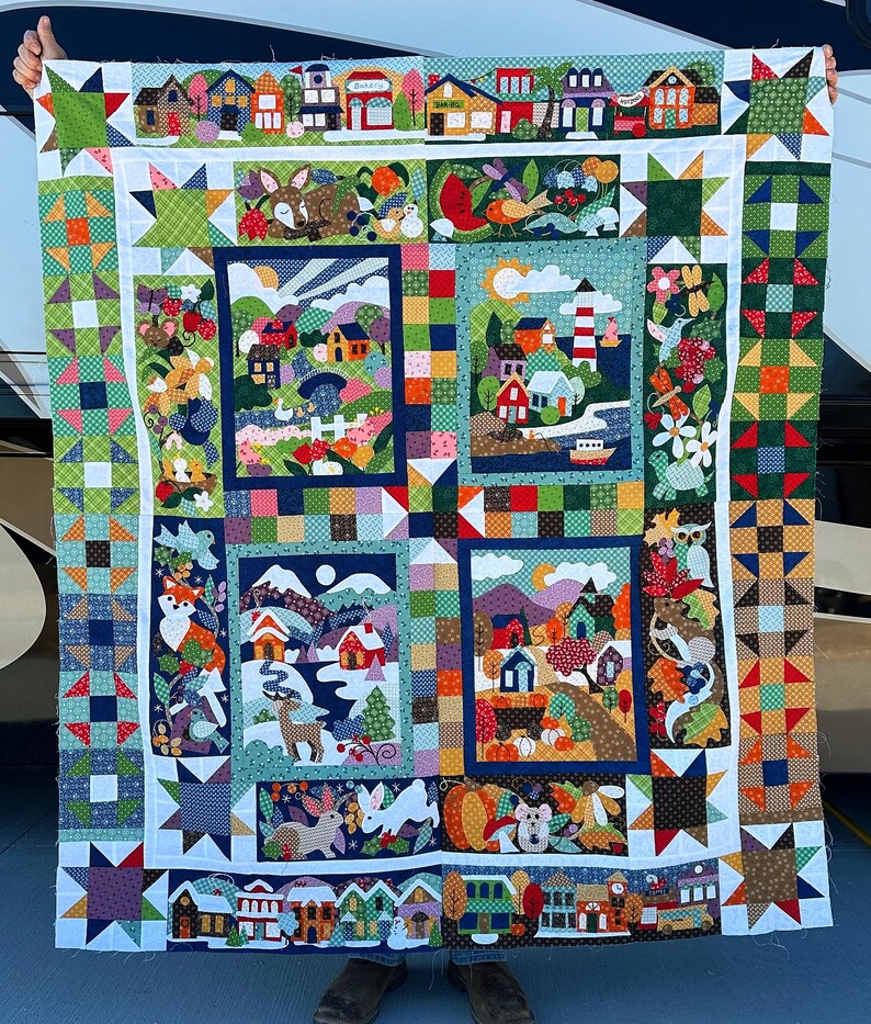 Seasons Blessings Quilt Pattern, Applique Scenes (PDF Pattern) - Etsy