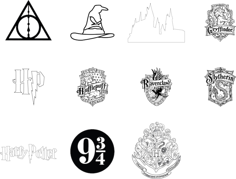 Harry Potter Symbols Pack Etsy harry-potter-symbols-pack-etsy