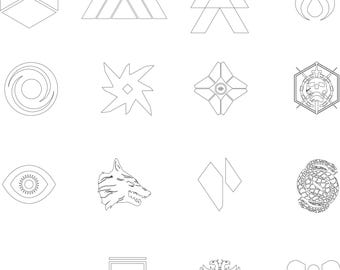 Destiny Symbol Pack HQ (Formate dxf, svg, ai, pdf, jpeg)
