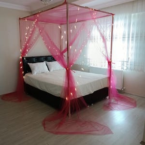 Mosquito Net For The Bed, Canopy Net, Mosquito Sleeping Net, Netting For Bed, Canopy Bed Drapes, Bedroom Decorations, Princess Room Decor