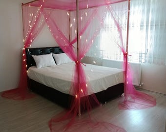Mosquito Net For The Bed, Canopy Net, Mosquito Sleeping Net, Netting For Bed, Canopy Bed Drapes, Bedroom Decorations, Princess Room Decor
