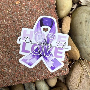 Hope • Strength • Love – Cancer Ribbon Stickers & Magnets | Raise Awareness, Support the Cause, and Help Fund the Cure