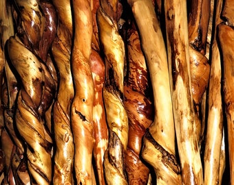 Curled/Twisted Walking Cane 36"-38" Tall  (Etsy)