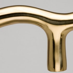 Smooth Brass T Cane Handle (Etsy)