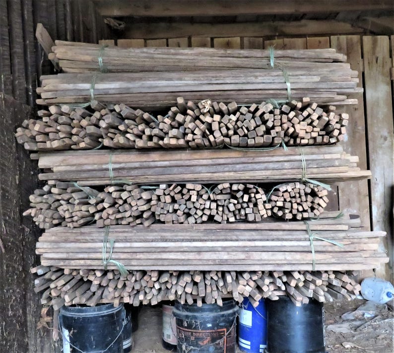 Rustic Tobacco Sticks, Vintage Tobacco Sticks, Farm Sticks