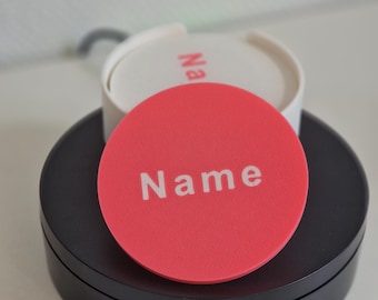 6-częściowy zestaw personalizowanych podstawek | Druk 3D