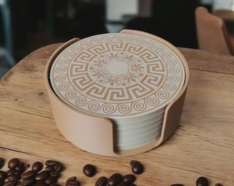 Set di sottobicchieri con design greco | Stampato in 3D