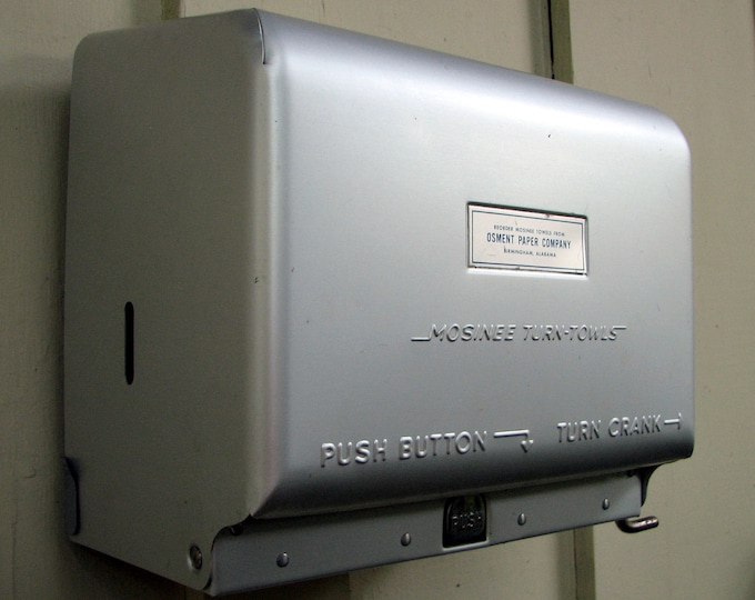 Antique Handcrank Paper Towel Dispenser Cool Vintage Industrial Piece