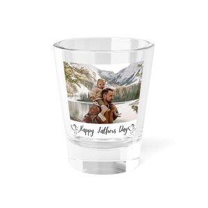 Personalized Shot Glass for Dad, Custom Father&#39;s Day Gift, Unique Barware, Engagement Celebration, Birthday Souvenir
