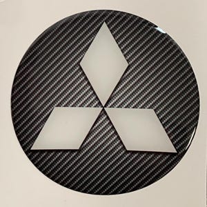 Custom Domed Mitsubishi Wheel Center Cap Decal/ Premium Gloss Finish Silicone Sticker Badge/ Peace of a Luxury Epoxy Resin Emblem/ All sizes