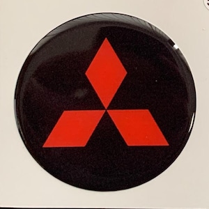 Custom Domed Mitsubishi Wheel Center Cap Decal/ Premium Gloss Finish Silicone Sticker Badge/ Peace of a Luxury Epoxy Resin Emblem/ All sizes