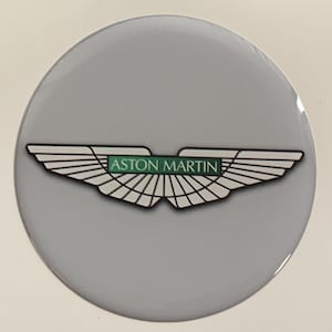 Custom Domed Aston Martin Wheel Center Cap Decal/Premium Gloss Finish Silicone Sticker Badge/Peace of a Luxury Epoxy Resin Emblem/All sizes