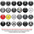 Custom Domed Mercedes Wheel Center Cap Decal: Single Epoxy Resin Sticker product logo