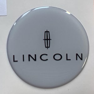 Custom Domed Lincoln Wheel Center Cap Decals: Epoxy Resin Stickers
