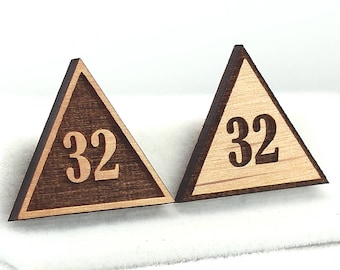 Scottish Rite Pin / Button - Wood Masonic