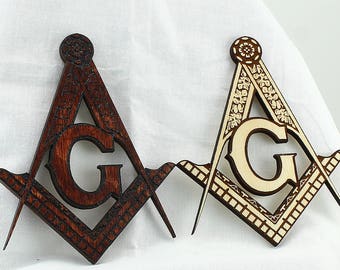 Freemason Compass and Square Ammo Box