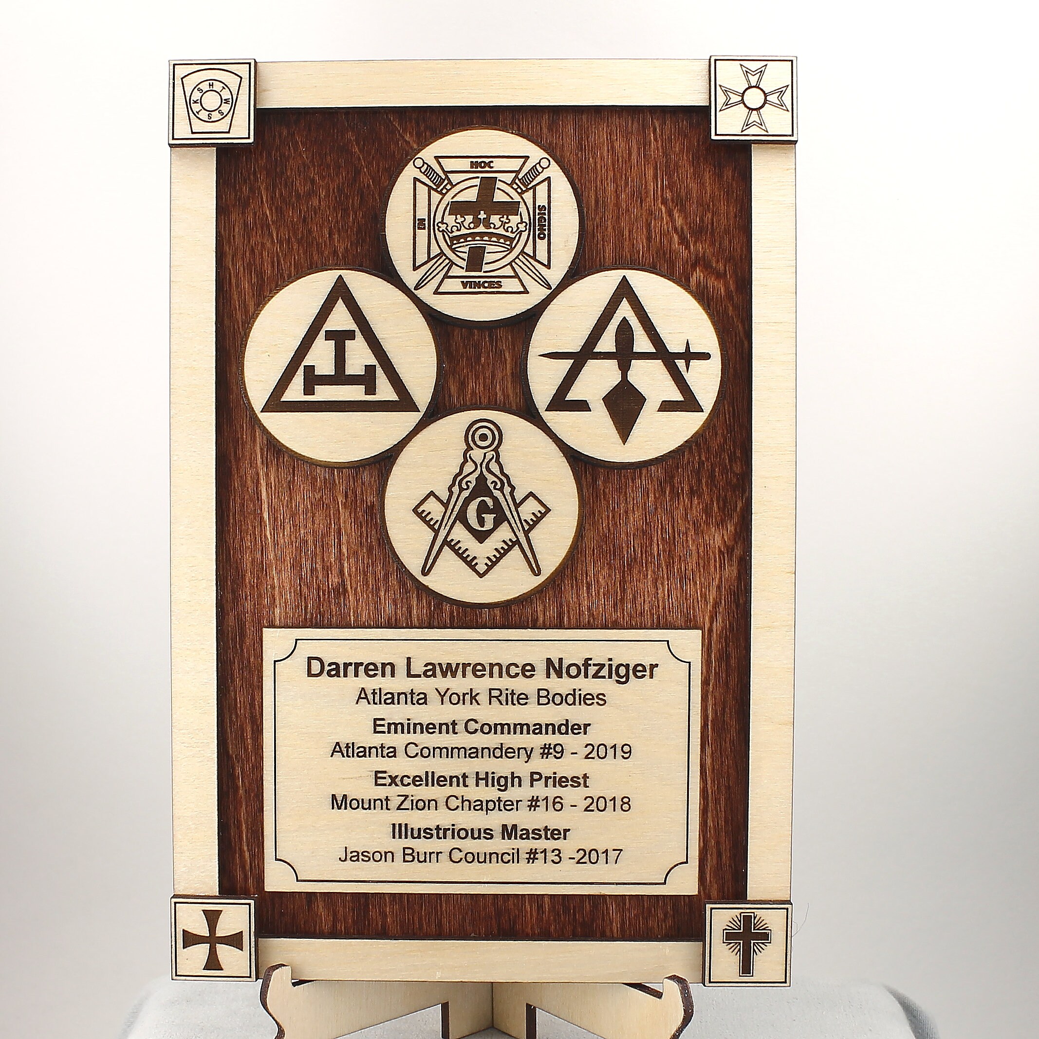 York Rite Decal York Rite Plaque - Custom Wood Engraved - Etsy