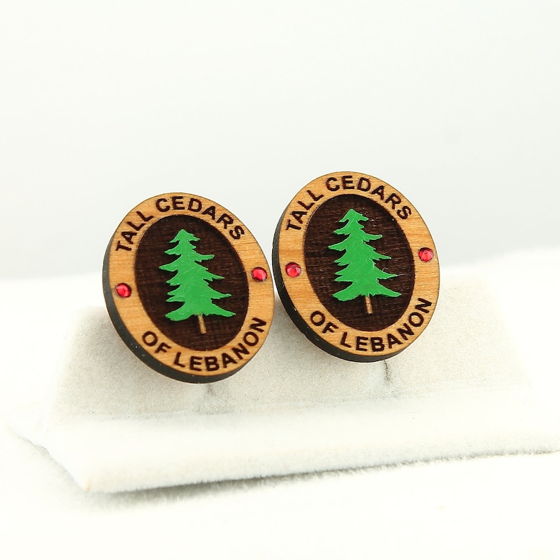 Tall Cedars of Lebanon Cufflinks with Jewels Etsy