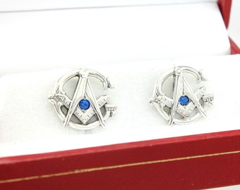 Masonic Cufflinks Sterling Silver