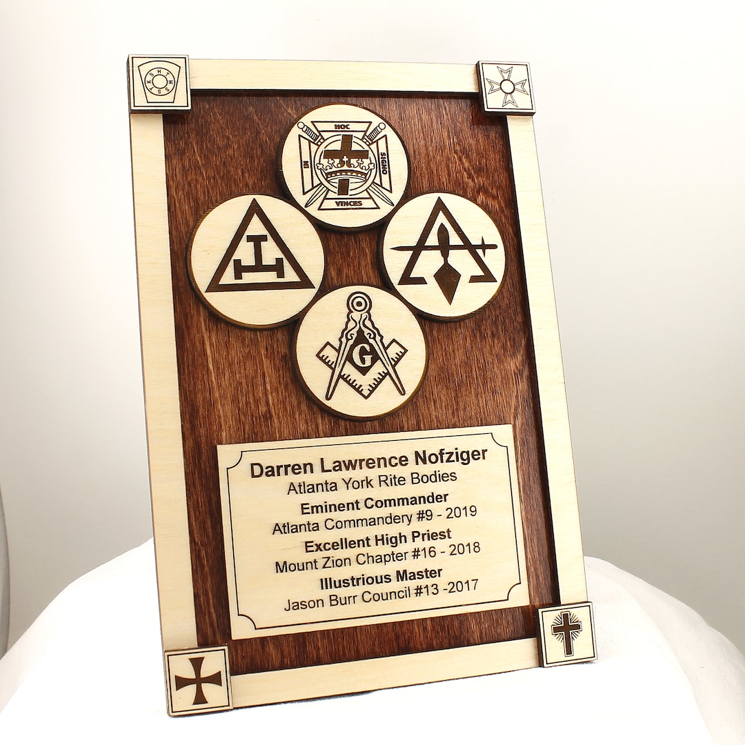 York Rite Decal York Rite Plaque - Custom Wood Engraved - Etsy