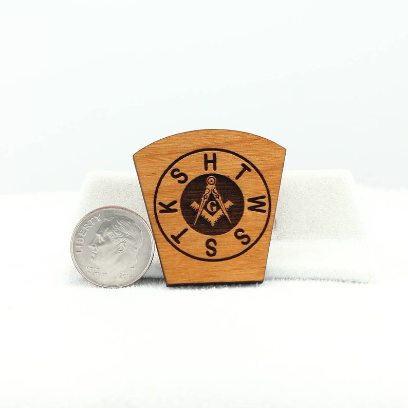 Masonic Wooden Button / Pin York Rite Keystone | Etsy