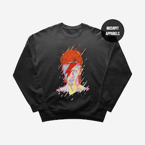 David Bowie Sweatshirt - Rock Music Sweatshirt - Ziggy Stardust Sweatshirt - Under Pressure - David Bowie Merch - Unisex Rocker Clothing